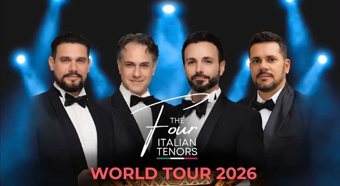 La grande lirica internazionale fa tappa a Tortona: i Four Italian Tenors e Andrea Albertini al Teatro Civico