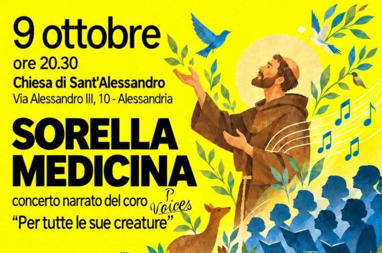 “Sorella Medicina”: ad Alessandria il concerto narrato tra spiritualità francescana e cultura della cura